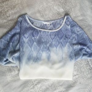 CAbi fade out blue ombre blouse style #781